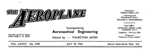The Aeroplane, London, July 10, 1953